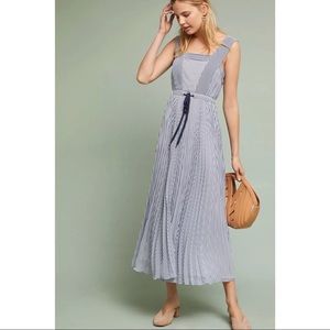Anthropologie Maeve Darcy Blue & White Dress